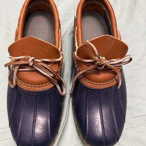 LL Bean Duck Boots Women’s, Rubber Moc in EUC-Size 9M Blue